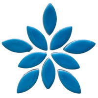 Mosaiksteinen Elipsenform 25mm Blau