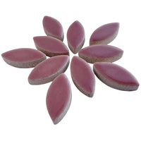 Mosaiksteinen Elipsenform 25mm Dunkelrosa