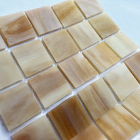 Glasmosaik Tiffany-Glas 20mm Caramel