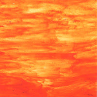 Glass Plate Orange Wispy