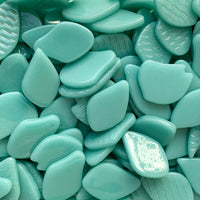 Verre Mosaique - glass mosaic -Glasmosaik-glasmozaïek-Bloemblaadjes Glas Lichtcyaan - mosaicshop