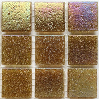 Verre Mosaique - glass mosaic -Glasmosaik-glasmozaïek-Glasmozaiek Iriserend 20mm Koffie - mosaicshop