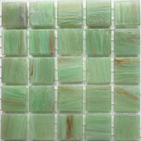 Verre Mosaique - glass mosaic -Glasmosaik-glasmozaïek-Glasmozaiek met Goud Dooradert 20mm Varen - mosaicshop