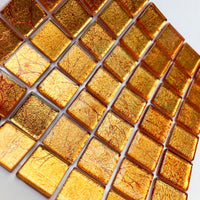 Verre Mosaique - glass mosaic -Glasmosaik-glasmozaïek-Glasmozaiek Spiegel 20mm Koper - mosaicshop