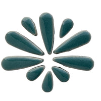 Ceramic Teardrops  Phthalo Green