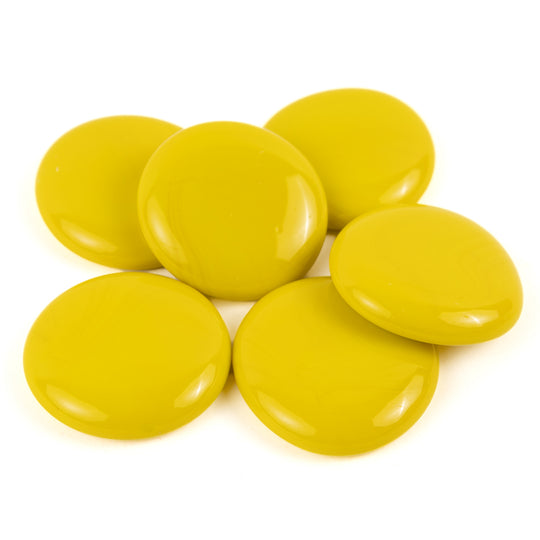 Glasdruppels XL 30-36mm Geel