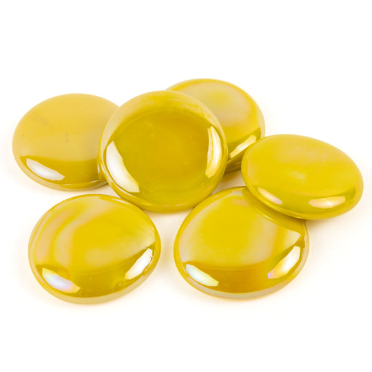 Glasdruppels XL 30-36mm Opaalgeel
