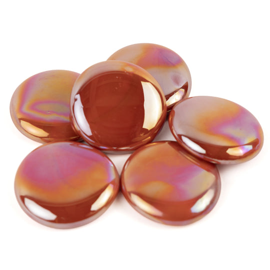 Glasdruppels XL  30-36mm Opaaloranje