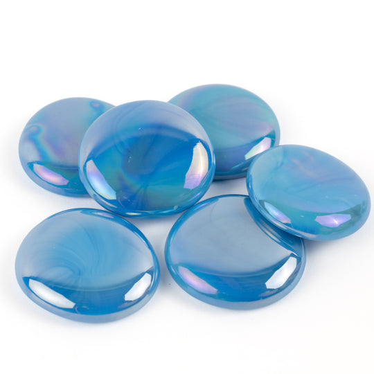 Glasdruppels XL 30-36mm Opaalturkoois