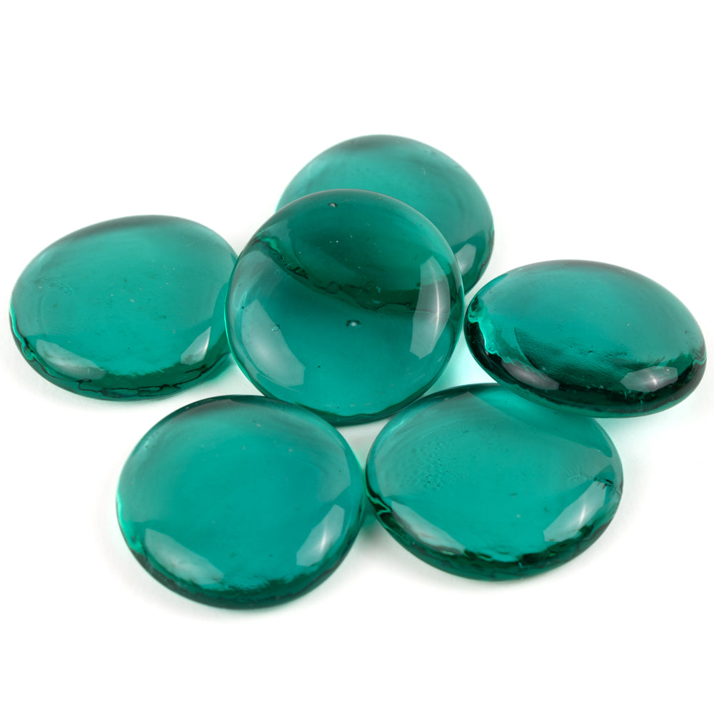 Glasdruppels XL 30-36mm Kristalcyaan