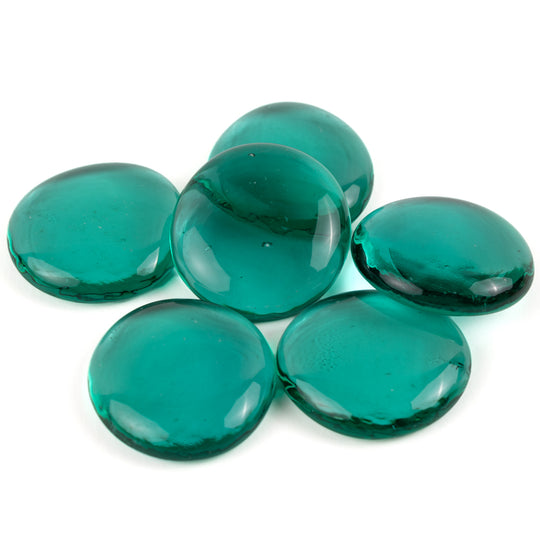 Glasdruppels XL 30-36mm Kristalcyaan