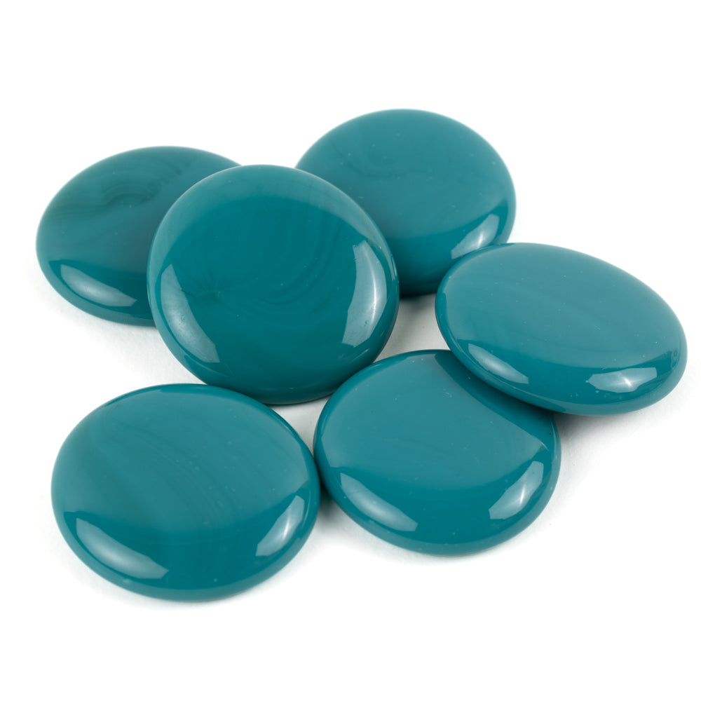 Glasdruppels XL 30-36mm Cyaan