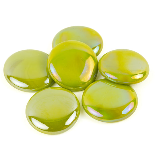 Glasdruppels XL  30-36mm Opaalkiwi