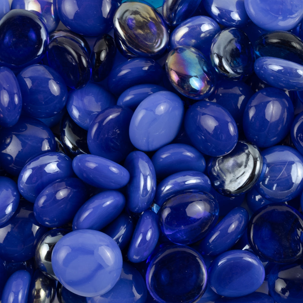 Glass Nuggets 16-20mm  Blue Mix