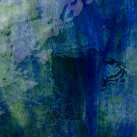Glasplaat Donkerblauw Gehamerd