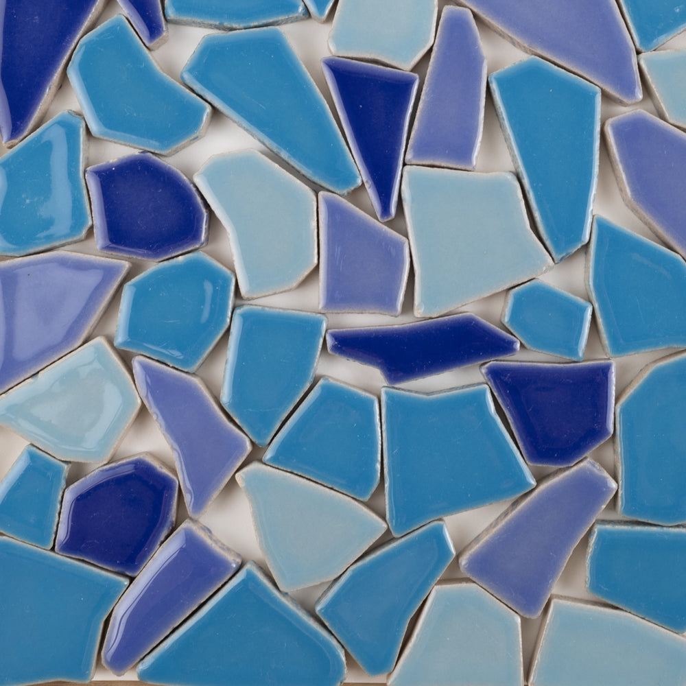 Keramik Mosaik Puzzle  Weiß