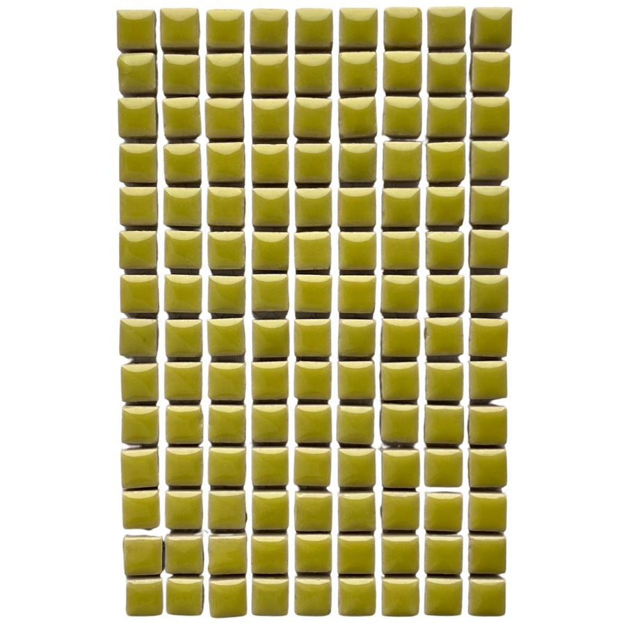 Mini Glazed Ceramic 10mm  Chartreuse