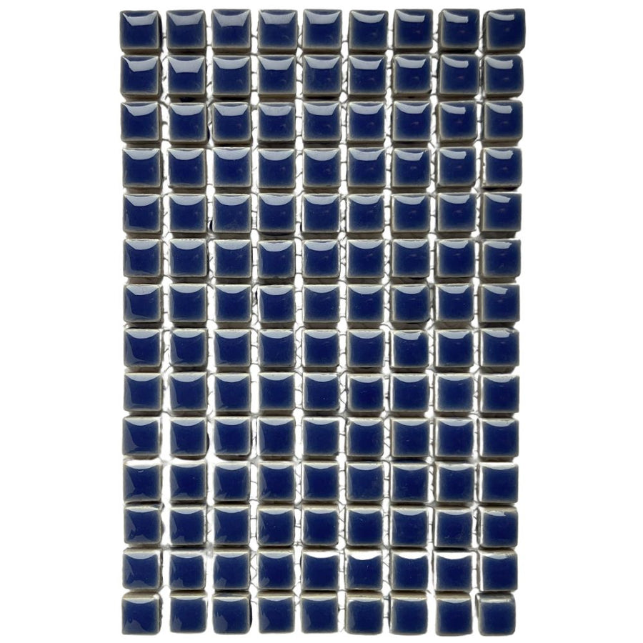 Mini Glazed Ceramic 10mm  Dark Blue