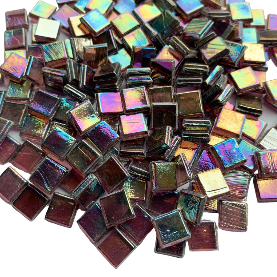 Mosaico de Vidrio Transparente 10mm Purpurita