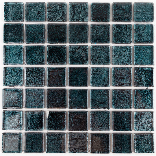 Glasmosaik Spiegel 20mm Blau Graphit