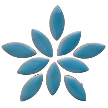 Mosaiksteinen Elipsenform 25mm  Azurblau