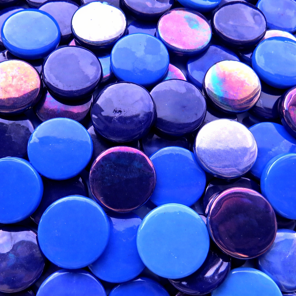 Glas-Pastillen 18mm Blaumix