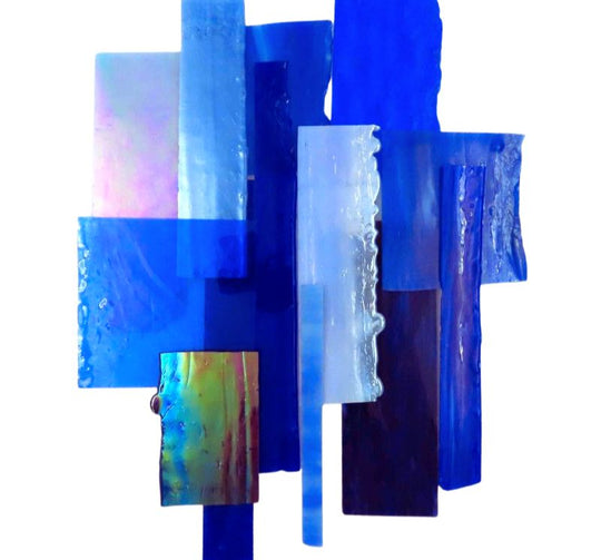 Glasscherven XL Luchtblauw