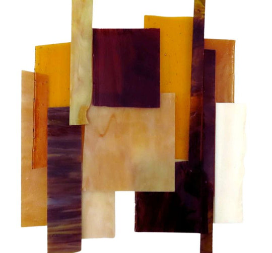 Glasscherven XL Amber