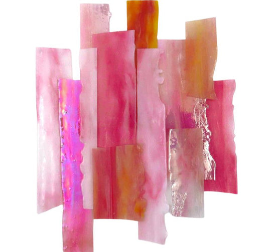 Glasscherven XL Roze