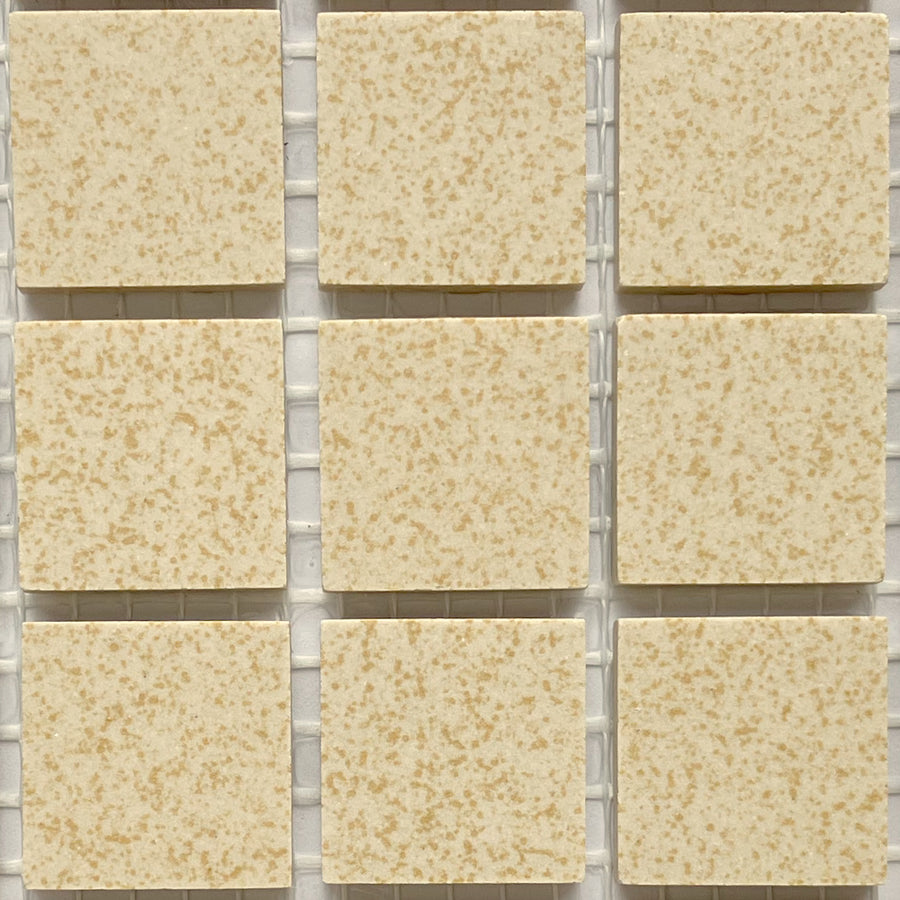 Winckelmans Jaune 202 Mouchetés – matt 20x20 mm mosaic tiles on mesh