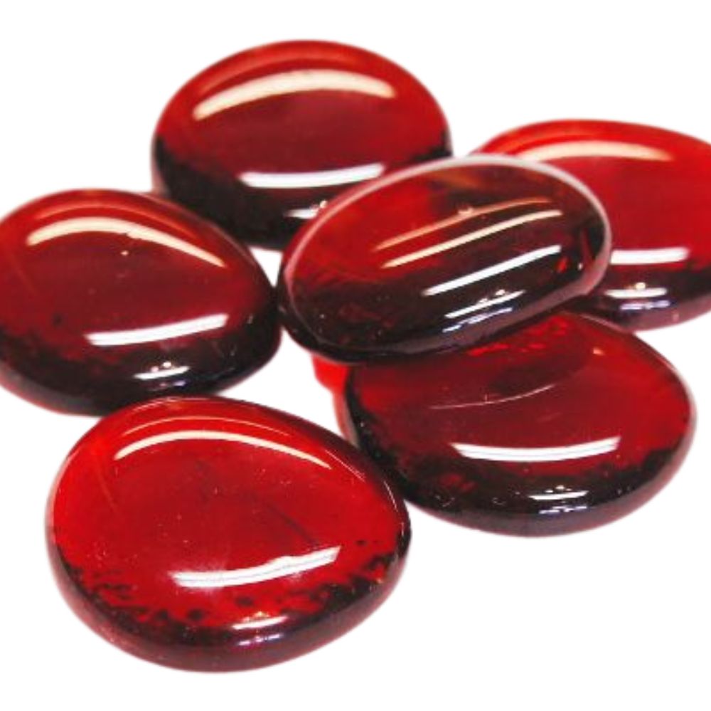 Glass Nuggets XL 30-36mm  Red Crystal