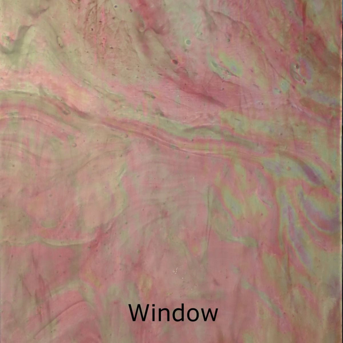 Glass Plate Pastel Pink Iridescent 