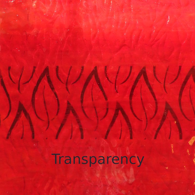 Glass Plate Cherry Red