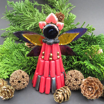 Kerstengel Rood (3 stuks)