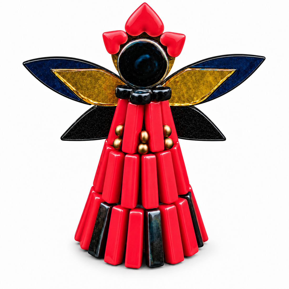 Kerstengel Rood (3 stuks)