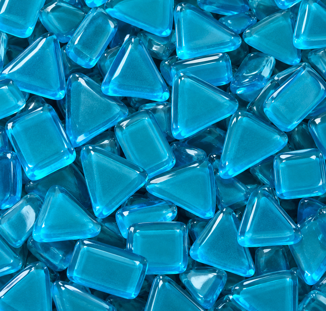 Glaspuzzels Lichtblauw