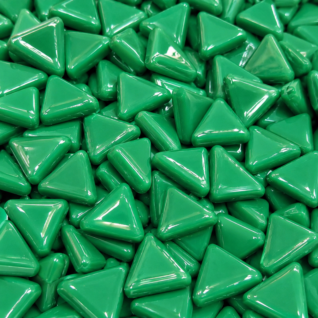 Mini Glass Mosaic Triangle Spruce Green