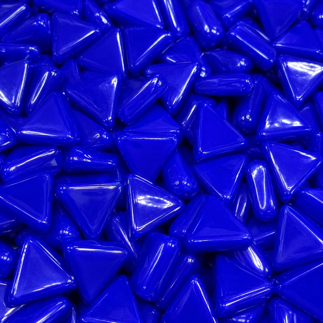 Mini Glass Mosaic Triangle Brilliant Blue