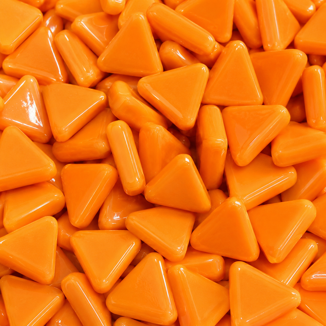 Mini Glasmosaik Dreieck Opal Orange