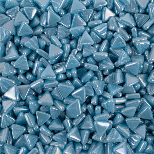 Mini Glasmozaïek Driehoek Iriserend Blauw Meer
