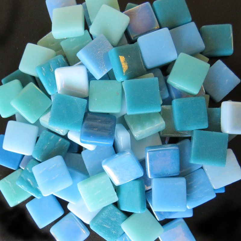 Ottoman 12mm Turquoise Mix