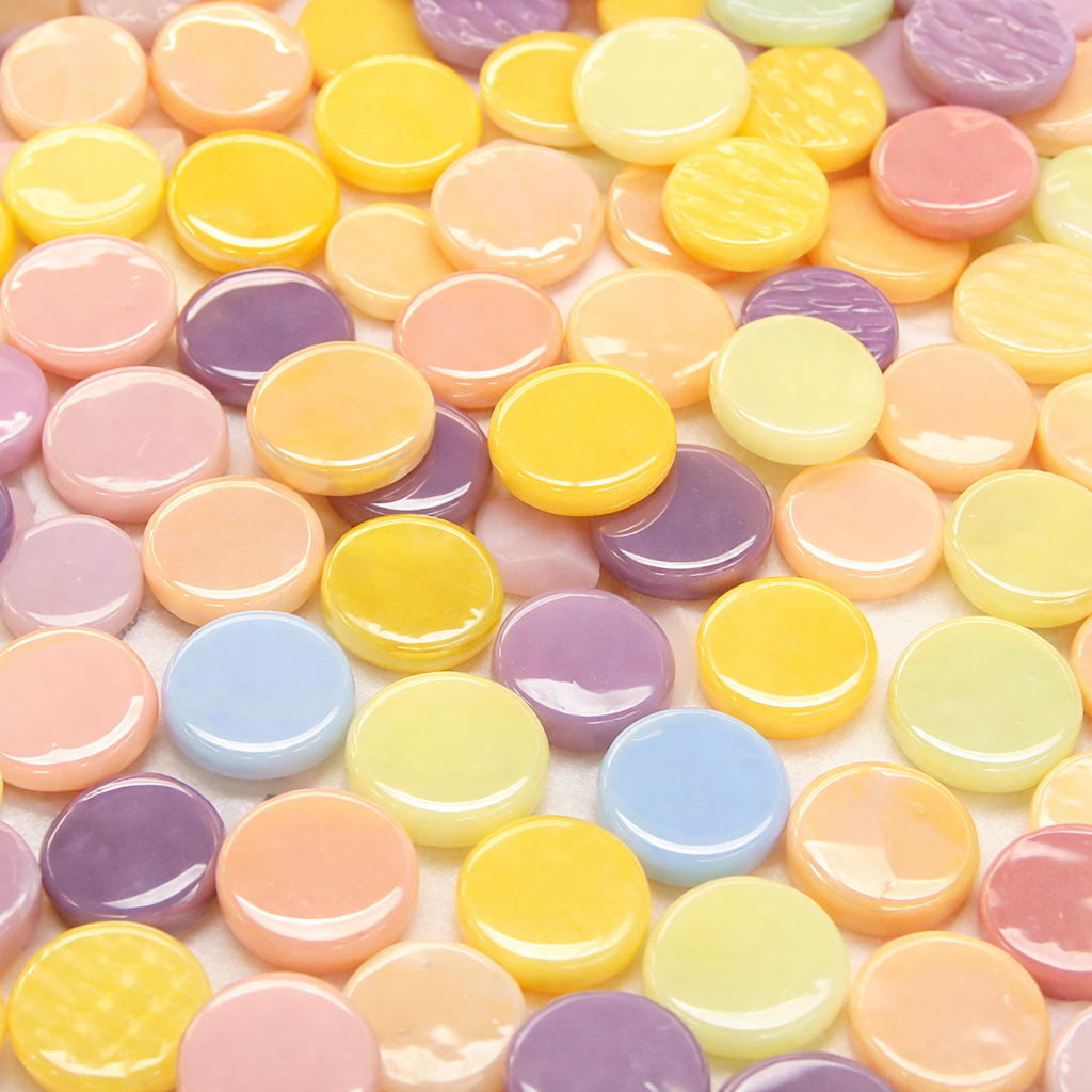 Glas-Pastillen 18mm Pastelmix