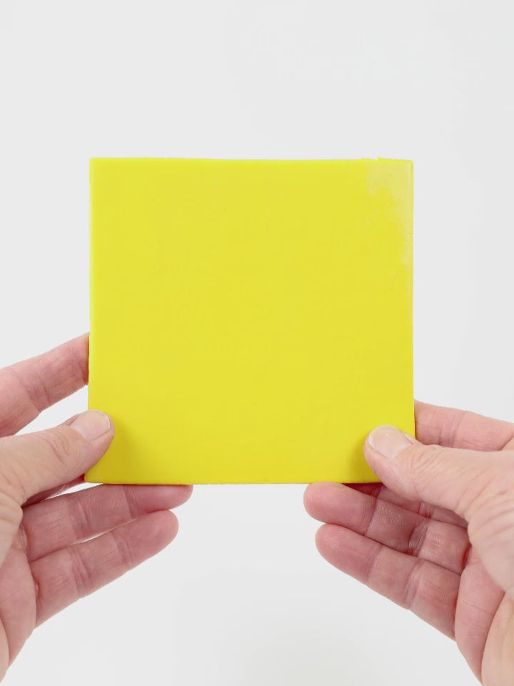 Video showing Morasutti Smalti mosaic tile – yellow – 11.5 x 11.5 cm, rotated to show full tile