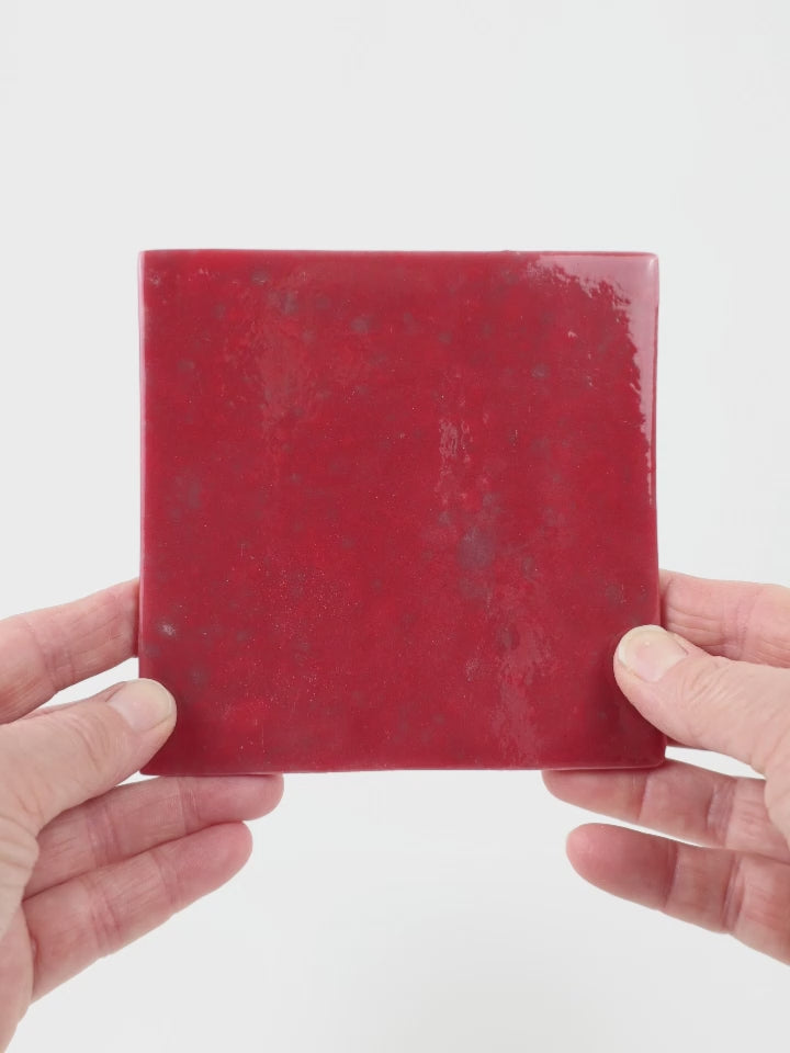 Video showing Morasutti Smalti mosaic tile – brick – 11.5 x 11.5 cm, rotated to show full tile