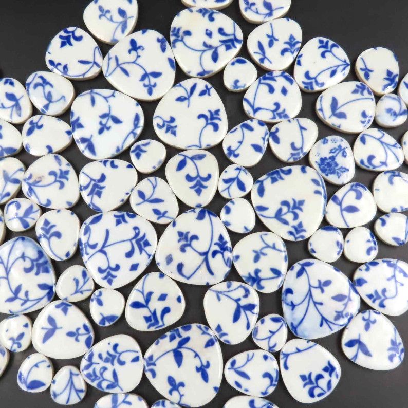 Pebbles  Blue Scroll (Loose)