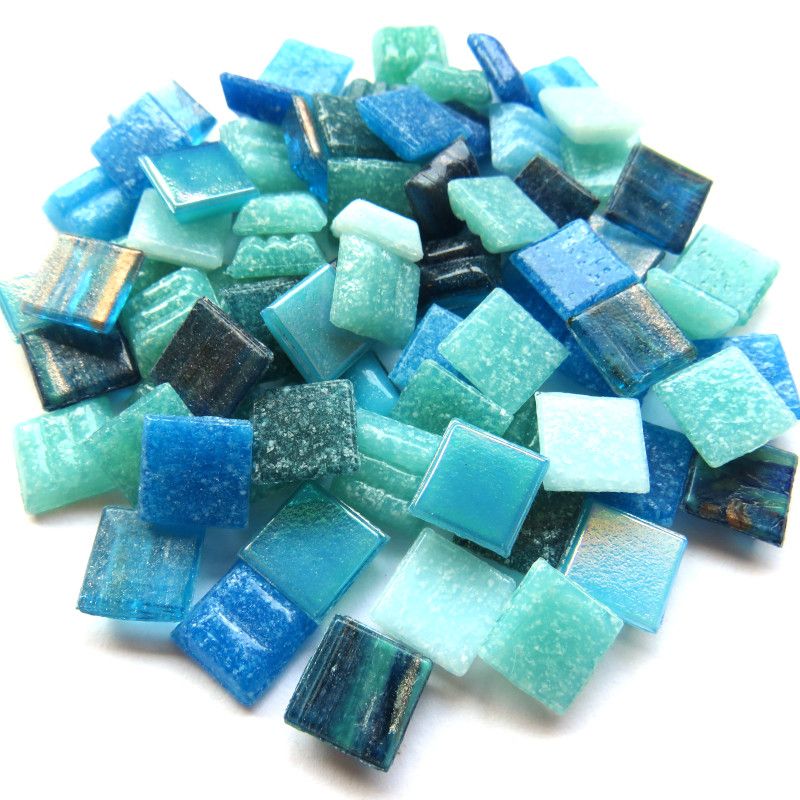 Glass Mosaic Water Mix 10mm