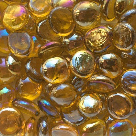 Glass Nuggets 16-20mm  Yellow Diamond