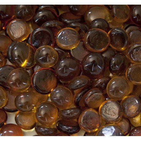 Glass Nuggets 16-20mm  Amber Crystal