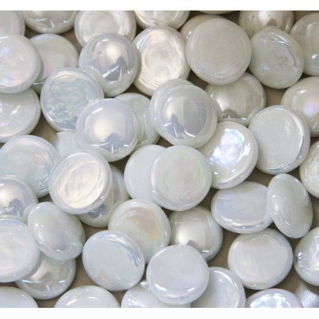 Glass Nuggets 16-20mm  Opal White