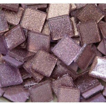 Verre Mosaique - glass mosaic -Glasmosaik-glasmozaïek-Glasmozaiek Glitter 20mm Roze - mosaicshop